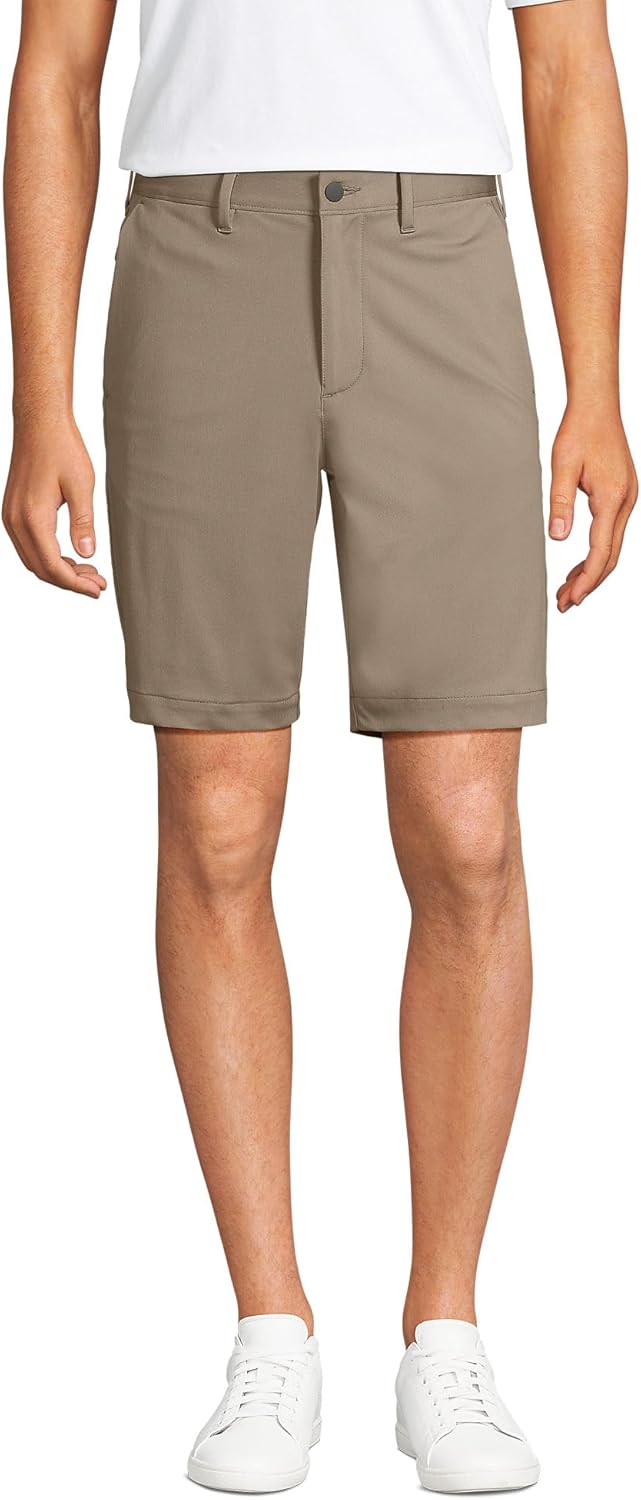 Lands' End Men's Traditional Fit 9" Flex Performance Golf Shorts