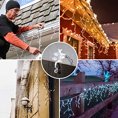 Blulu BLULU-CHRISTMAS GUTTER CLIPS-16 120 Pcs Light Clips Hooks, Gutter Clips, Christmas Shingle Clips Outdoor, All Purpose Gutter Hooks Compatible With C9 C7 C6 thumb #1