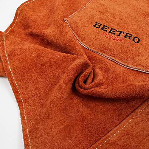 image for BEETRO Woodworking Shop Apron For Heavy Duty and Welding, Cowhide Leat