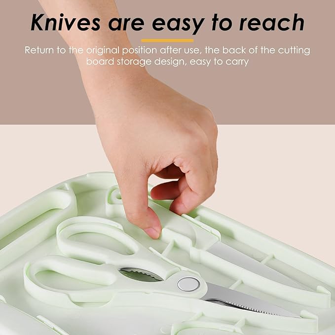 Set Cuchillos Cocina 5 Piezas Acero Inoxidable con Bloq miniatura 4