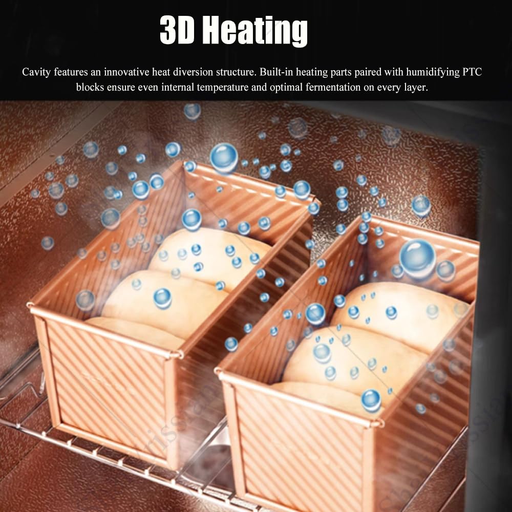 20-50°c Caja De Fermentación Eléctrica Con Calefacción Uniforme 40L | Control De Humedad,Calentamiento Con Distribución De Calor En 3D,Temporizador,Pan,Pizza,Masa Madre,Yogur,Natto