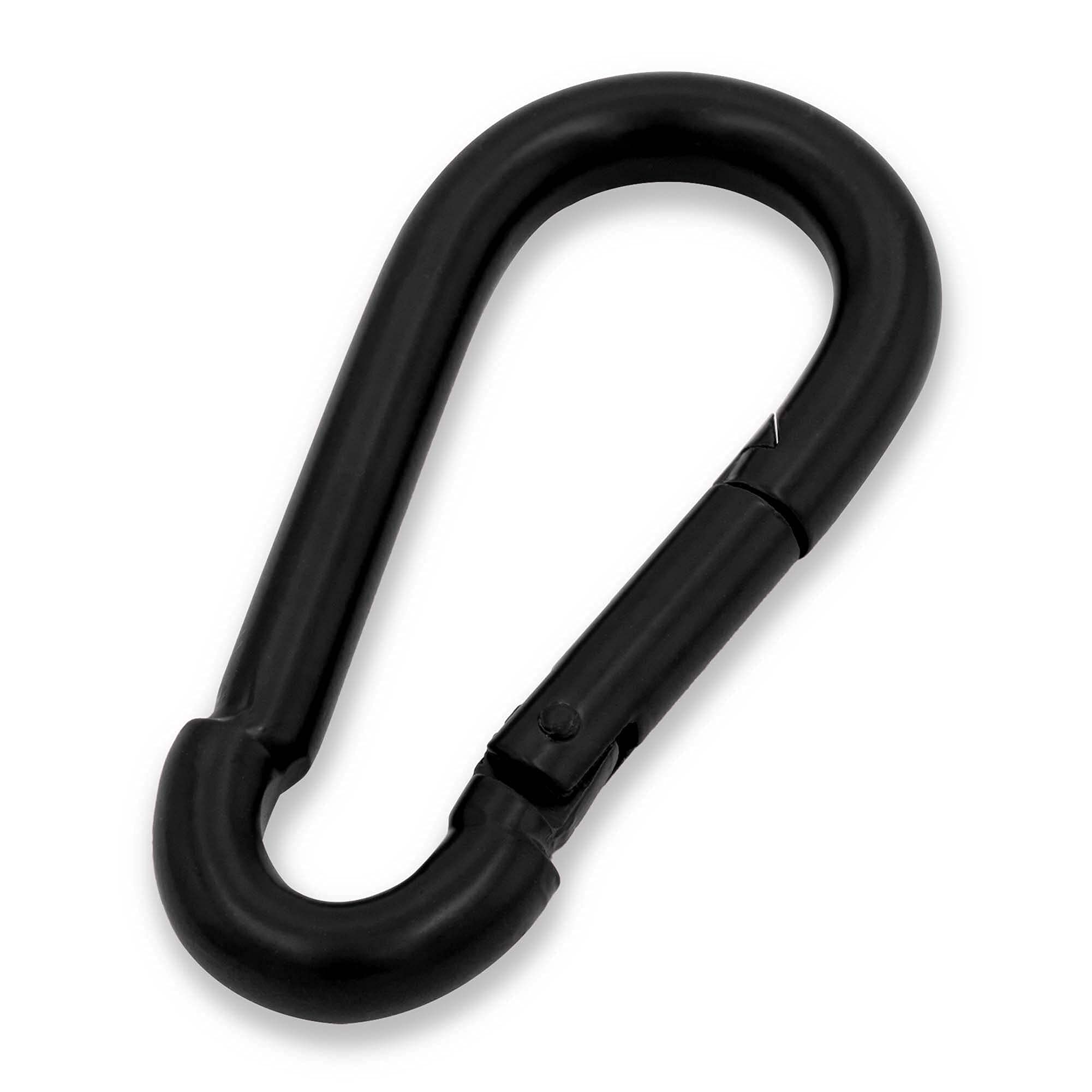 C.P.Sports 10 moschettoni 80 mm x 8 mm | per sport di forza, bodybuilding, fitness e fai da te, hobby e tempo libero | in acciaio inox colorato | resistenti alla trazione e durevoli, confezione da 10 pezzi