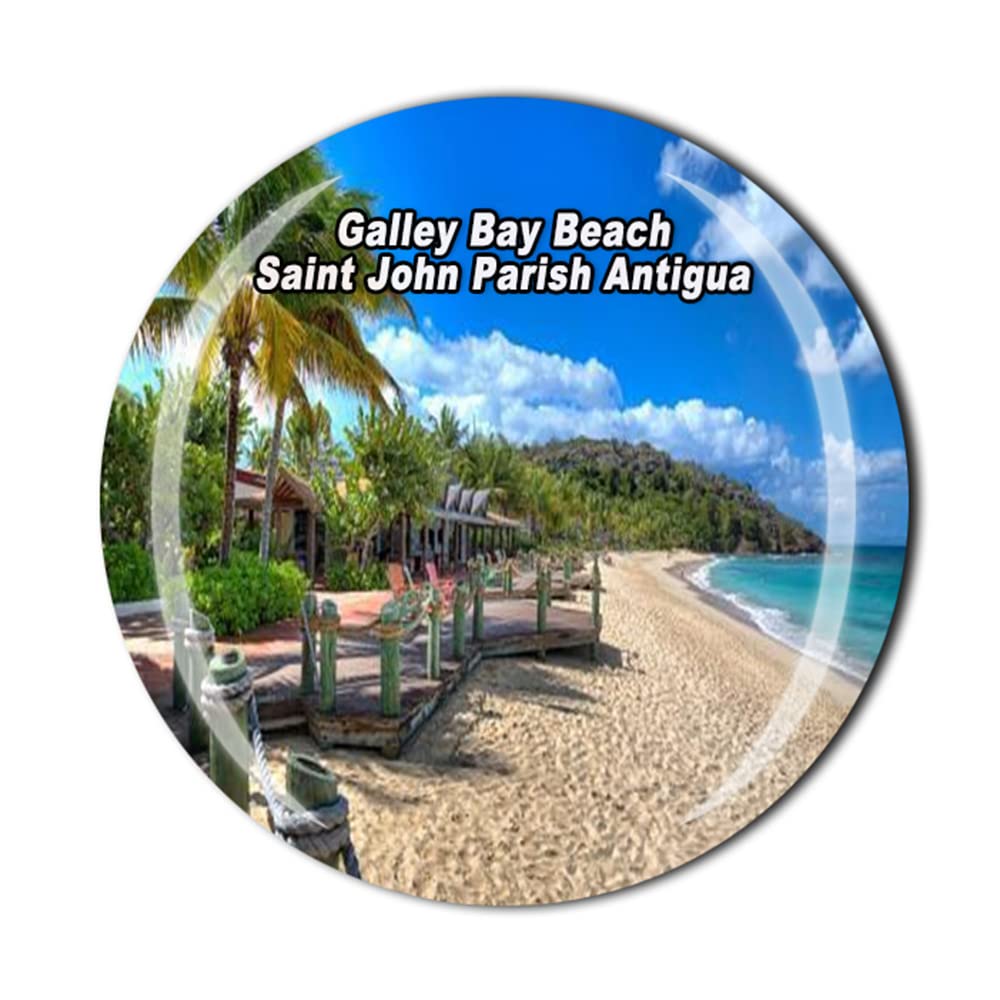 Timefly Antigua And Barbuda Galley Bay Beach Saint John Parish Fridge Magnet Crystal Tourist Souvenir Gift Collection Refrigerator Magnetic Sticker