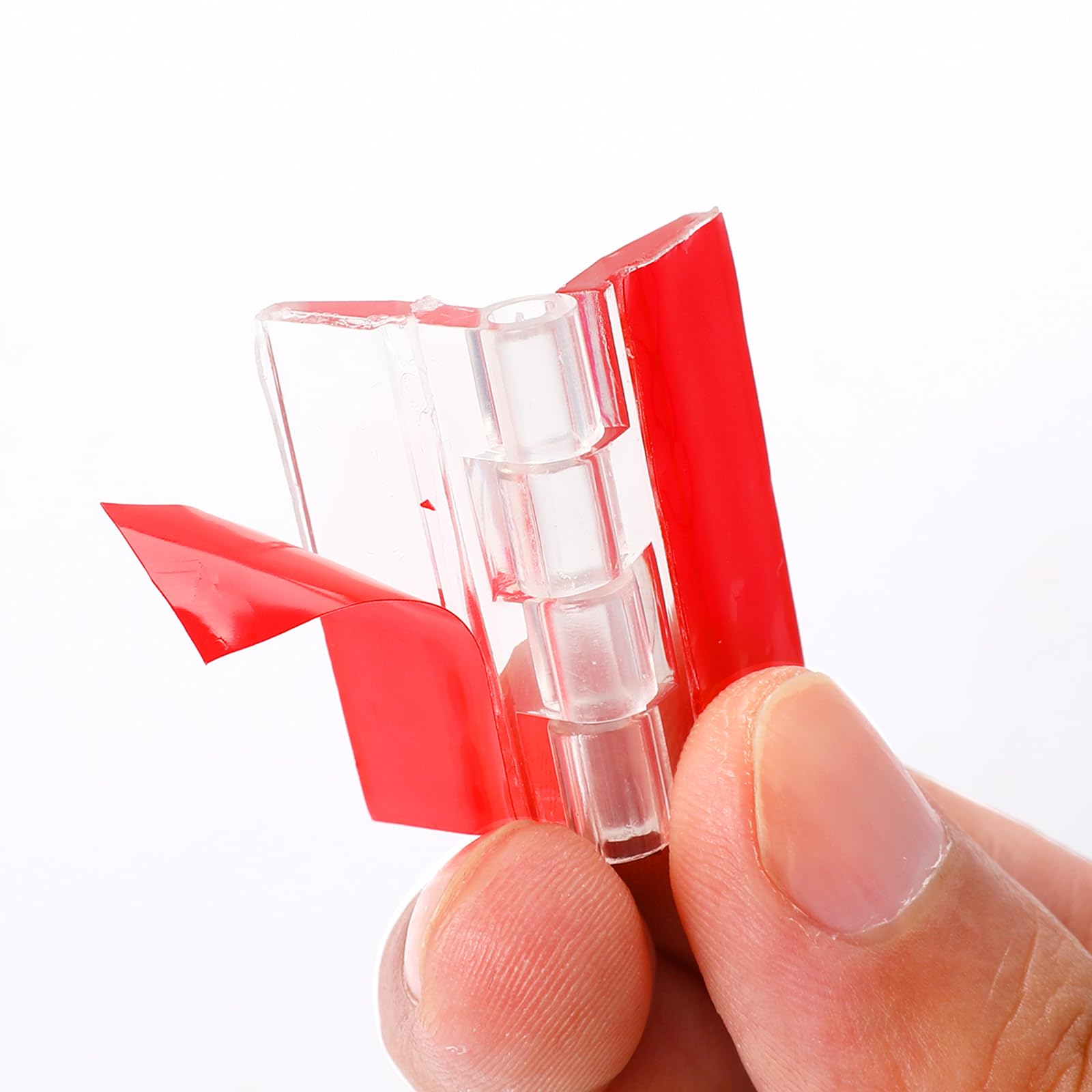 Acrylic Hinges and Self-Adhesive Latch Buckles Kit, Self-Adhesive Plastic Hinge for Crafts, Transparent Continuous Piano Hinge for Aquarium, Cabinets, DIY Clear Containers, Acrylic Box — Amazon image 7