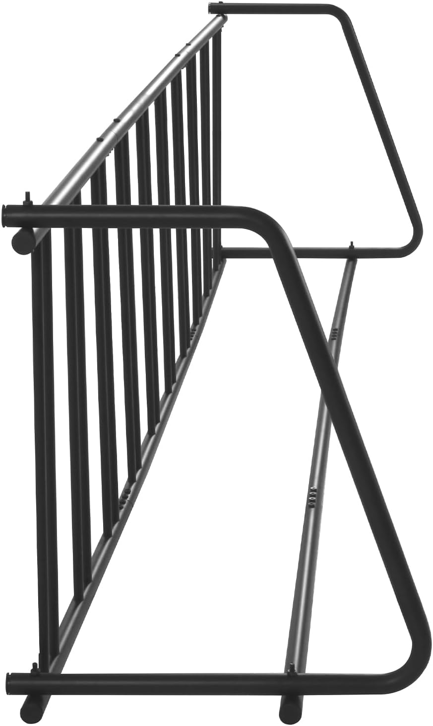 Commercial Grid Bike Rack Double Sided Freestanding Floor Parking Stand Fits 12-29in Tires Bike Parking Rack 10 Holders for Front Yards Stores Schools Storefronts