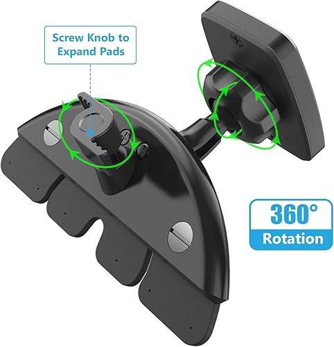 Miniatura 5 de WizGear Soporte universal magnético de cabeza rectangular para tablero de auto, para teléfonos celulares y mini tabletas con tecnología de adhesión