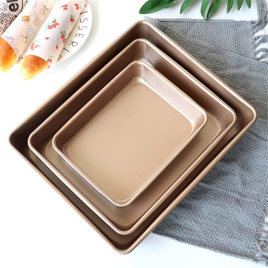 3 Pieces Rectangular Baking Tray Non-Stick Metal Cake Bread Baking Pan Form for Oven Bakeware