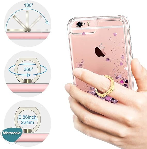 Microsonic Xiaomi Redmi Note 12 Pro Plus 5G için Kılıf Glitter Liquid Holder Gold [Redmi Note 12 Pro+ 5G ile Uyumlu Kılıf - Gold]