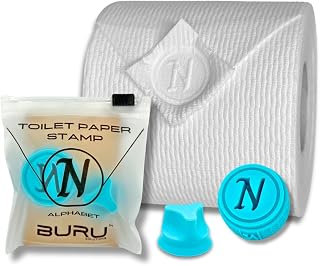 Toilet Paper Stamp Alphabet (Letter N) - Add a Unique Personal Touch to Your Bathroom Decor! Enhance Home Decor. Ideal for Housekeeping, Hotels, Rentals, Home Staging Decor