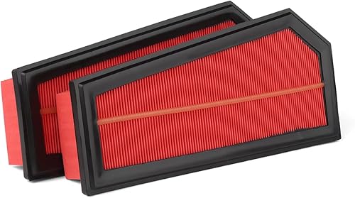 Cartist Paquete de 2 filtros de aire de motor compatibles con filtros de aire automotrices Mercedes-Benz C180 C200 C250 SLK200 SLK250 E200 E250 de