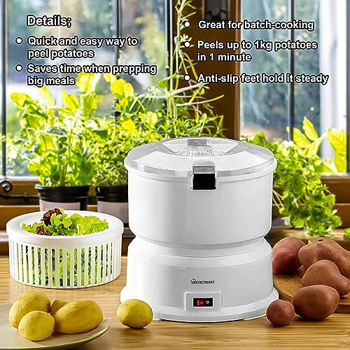Peladora eléctrica de patatas automatizada con 6 cuchillas de acero 7
