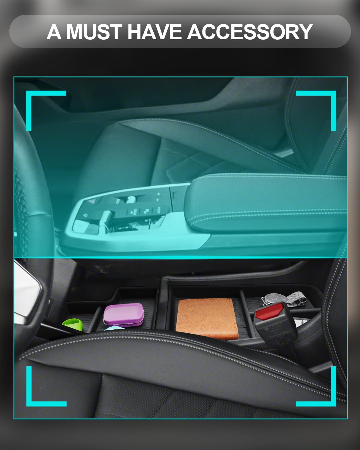 CDEFG Compatibile con BMW X1 U11 iX1 / X2 U10 iX2 2023-2025 2026 organizer per console centrale X1 iX1 U11 vano portaoggetti inferiore alla console centrale, accessori X1 U11 [2 pezzi]