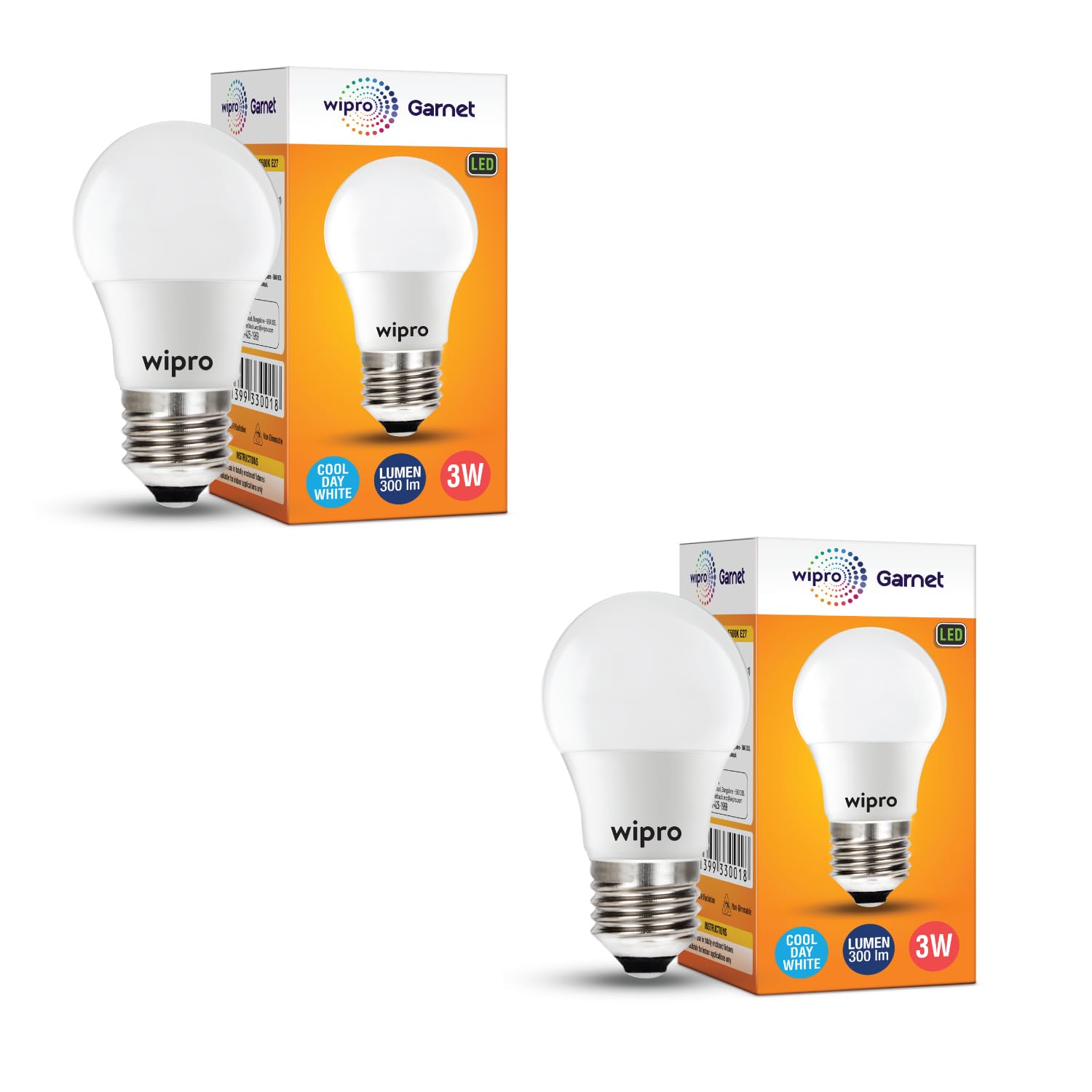 wipro Garnet 3W LED Bulb for Home & Office |Cool Day White (6500K) | E27 Base|220 degree Light coverage |4Kv Surge Protection |400V High Voltage Protection |Energy Efficient | Pack of 2-image-32