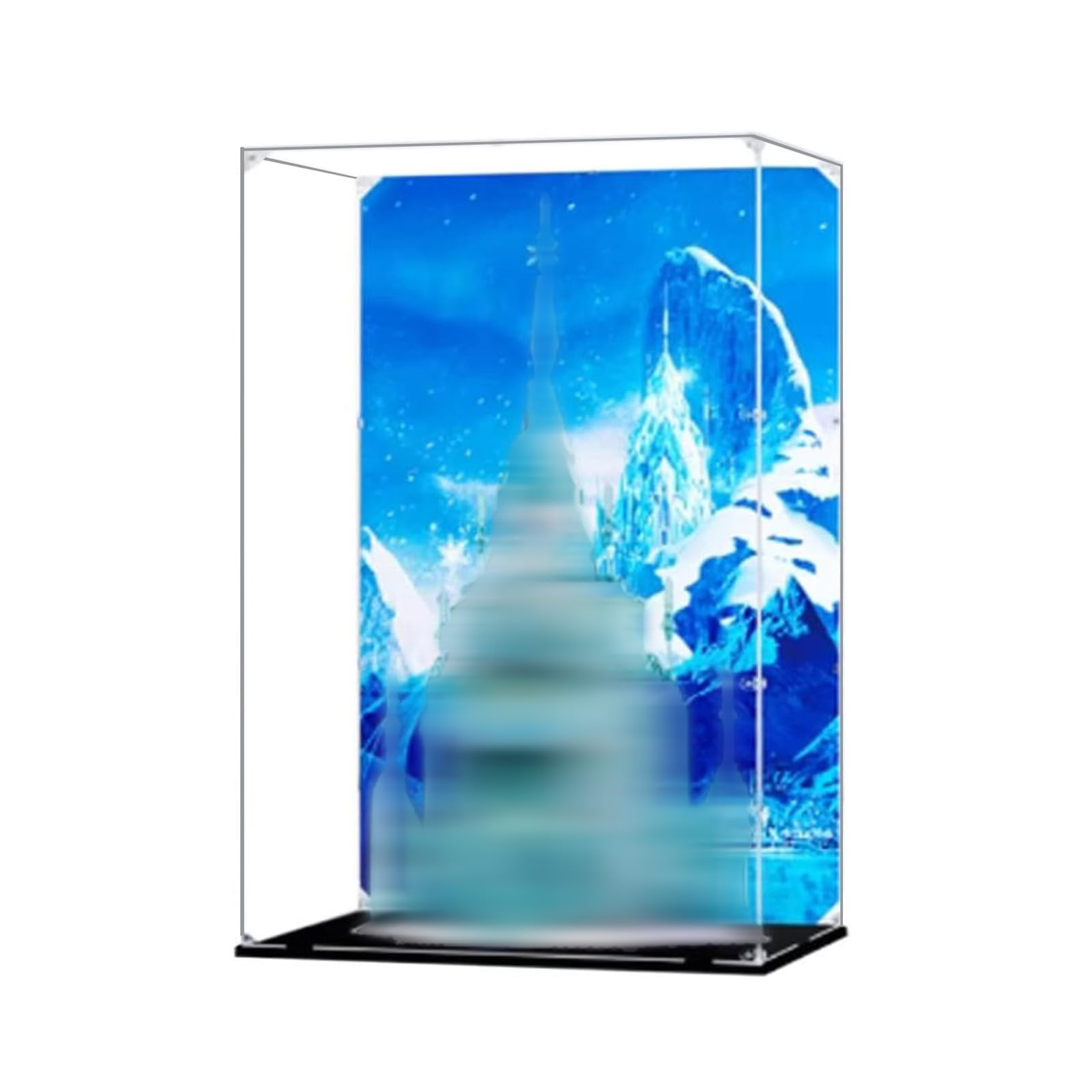 Acrylic Display Case Compatible with Lego 43197 Ice Castle Model, Dustproof Transparent Storage Box, Compatible with Lego 43197 (Model Not Included)
