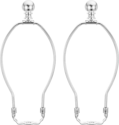 Miniatura 15 de PATIKIL Kit de arpa de lámpara de 6 pulgadas con remate, 2 juegos de soportes de pantalla de lámpara desmontable, accesorios de iluminación