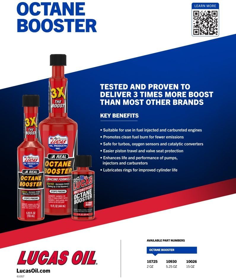High-Performance Fuel Additive for Turbo & Carbureted Engines 10026-15 oz Octane Booster | 6 Pack