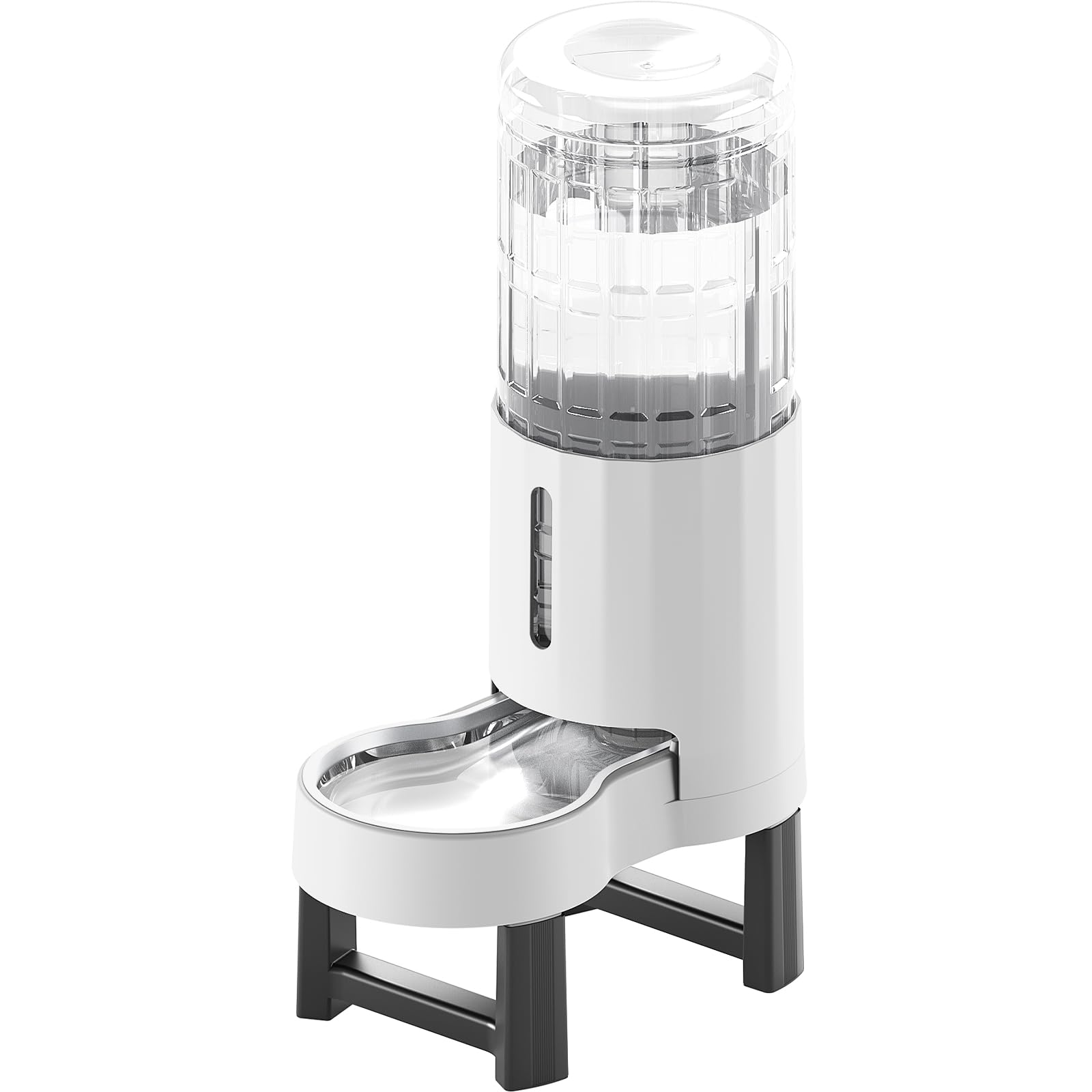 CZPET Gravity Dog Water Bowl Dispenser, Wider Mouth (9.5L+Stand,White)