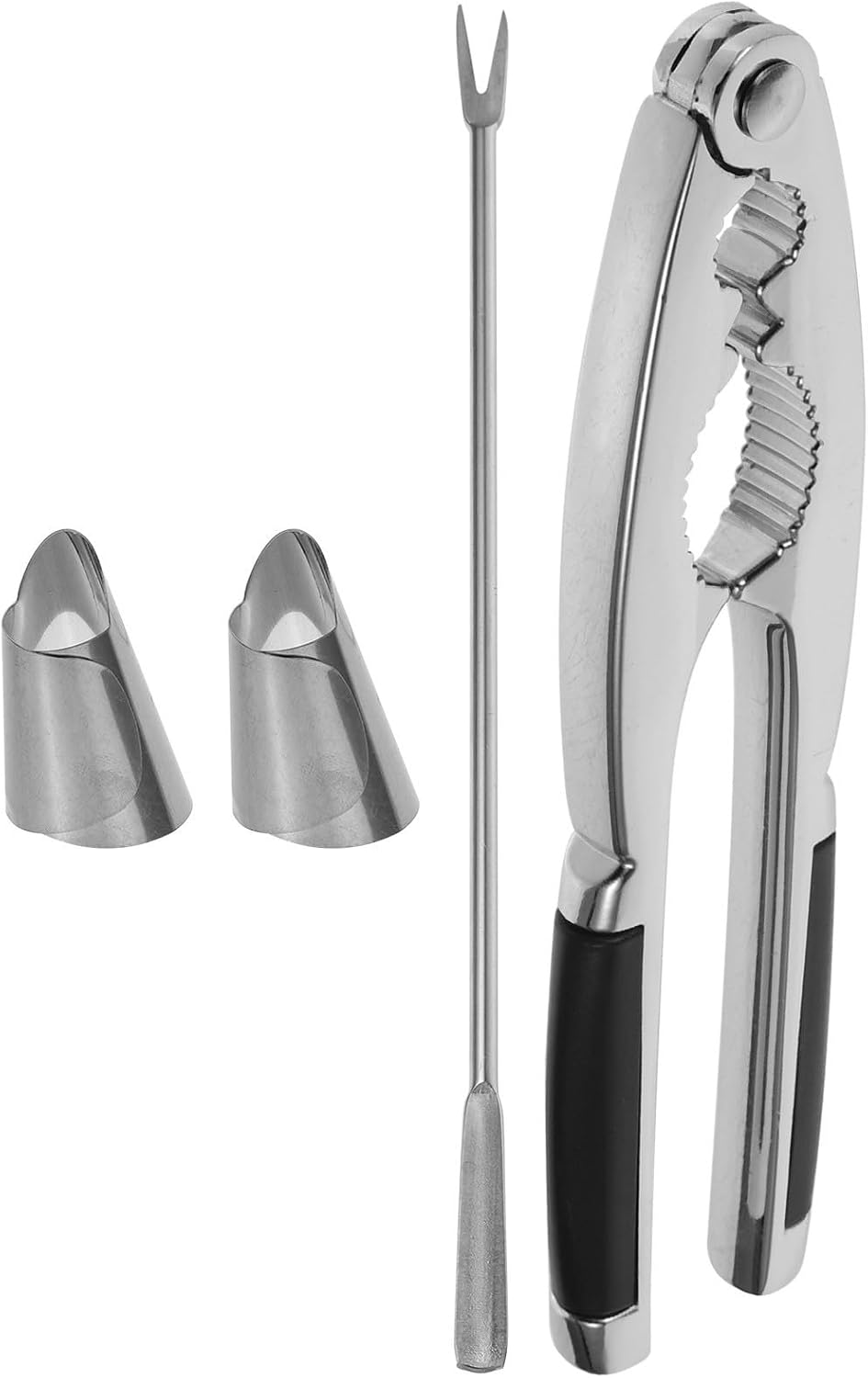 Walnut Opening Tool Set Stainless Steel Anti Slip Silver