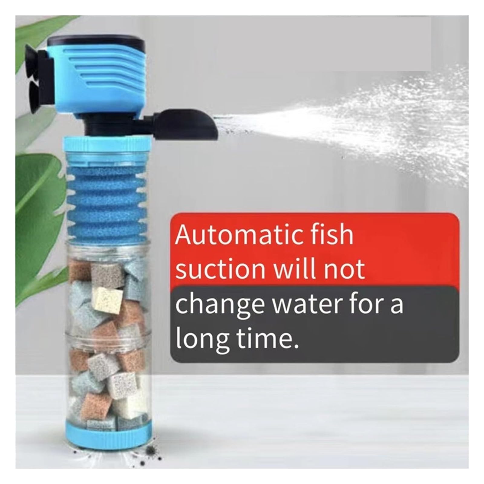 Filtros Piscina, Filtro De Tanque De Peces, Cambio De Agua Gratuito, Bomba De Filtro De Circulación De Purificación De Agua Tres En Uno Incorporada, Tanque De Peces Pequeño Ultra Silencioso(Nero)