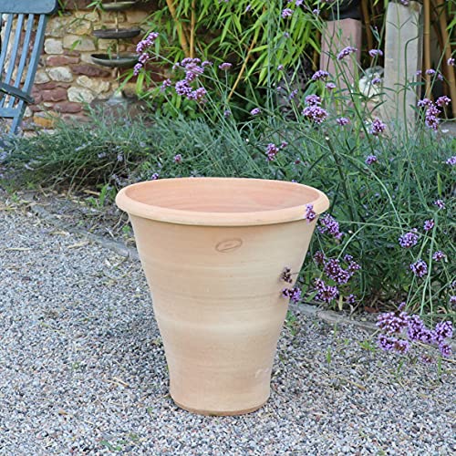 mediterraner Pot de fleurs Terracotta, fait main et au gel Jardin Extérieur Pot 50-90 cm, Hibiscus H: 50 cm Cover