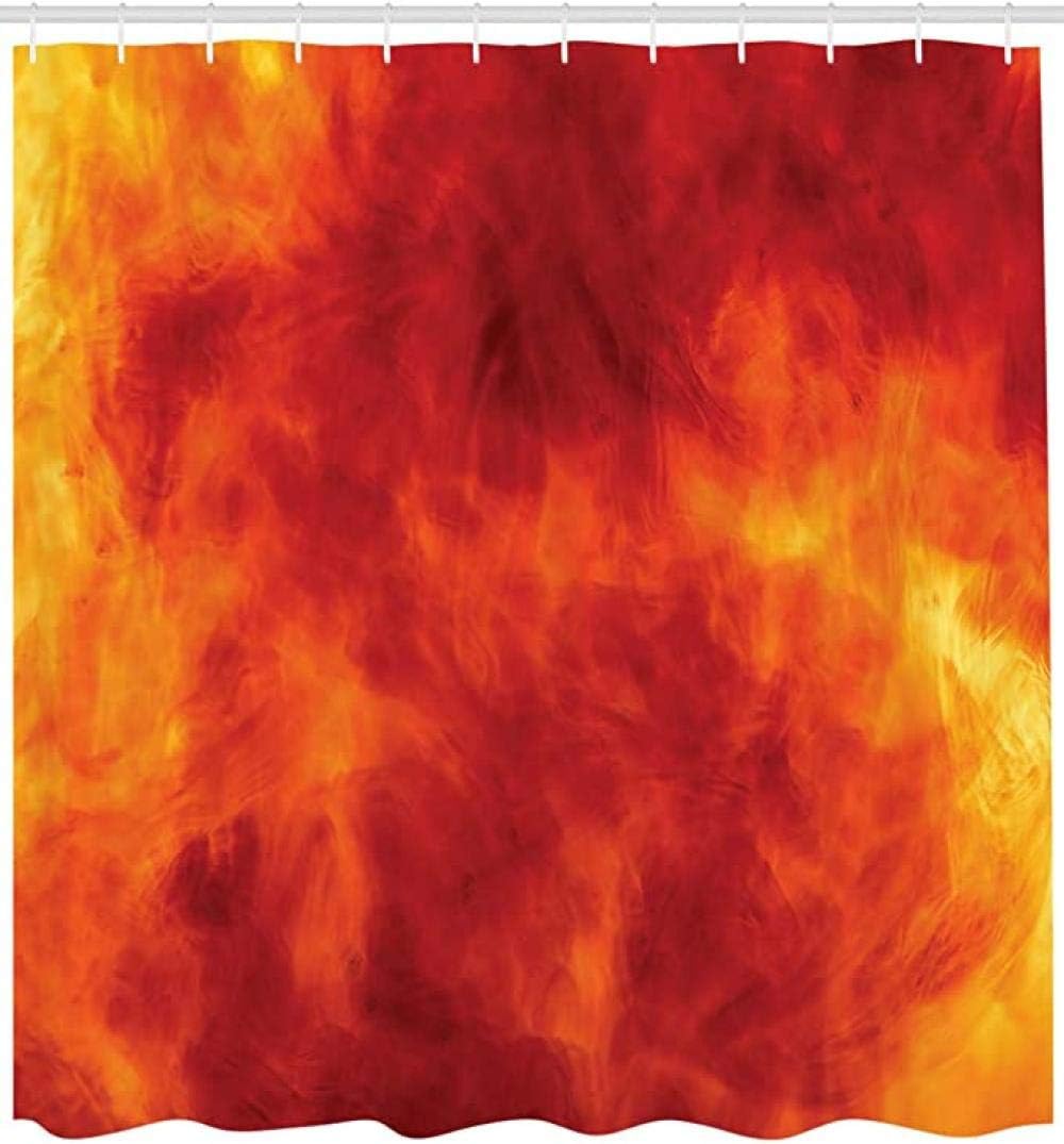 Polyester Shower Curtain Decorative Bathroom Curtains Waterproof MoldOrange Shower