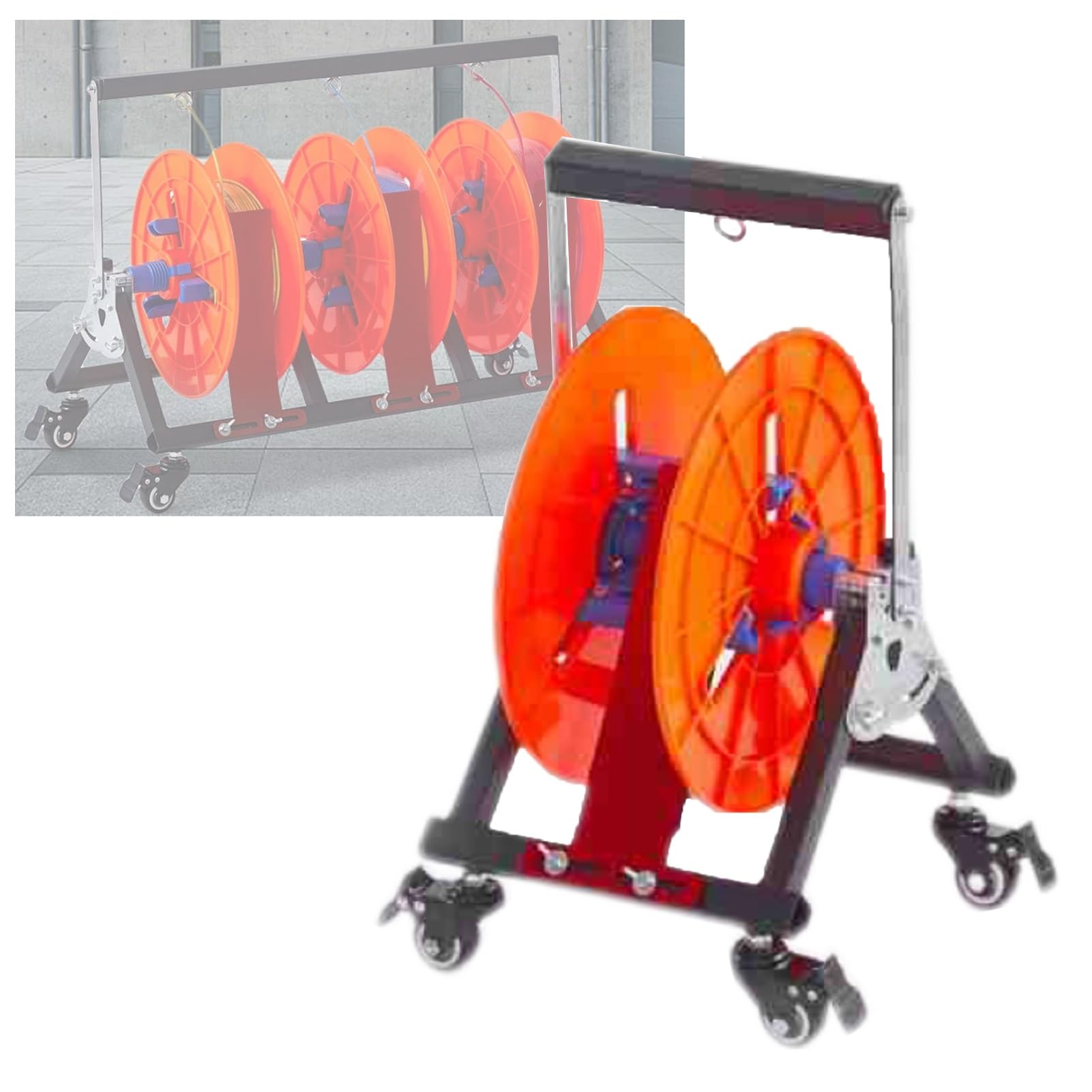 Organisateur de rangement à roulettes pour garage ordonné