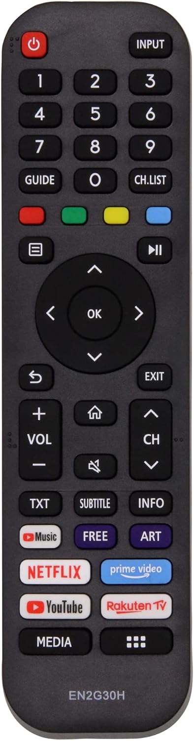 VINABTY Telecomando ERF3A86 Di Ricambio Per TV Hisense VIDAA - Modello T305623 - Leggero E Robusto