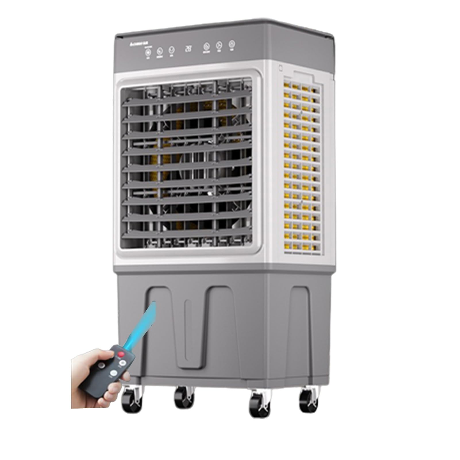 LIPJIA Air Cooler,Evaporative Air Cooler Fan, Mobile AC with 3 Wind Speeds & Oscillation, 24H Timer, 30-100L Capacity for Home Office School, with Casters