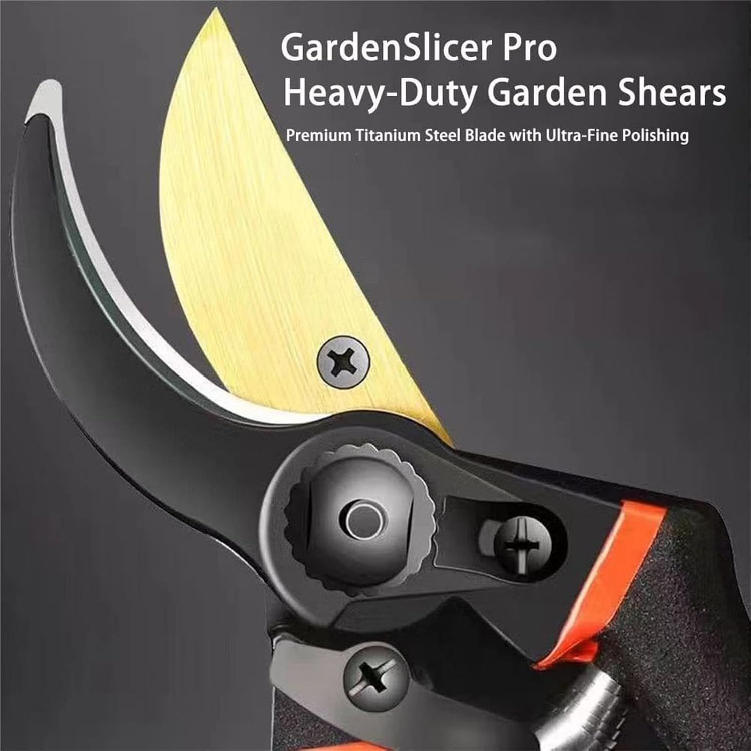 Heavy-Duty Garden Shears,Premium Titanium Bypass Pruning Shears,Rust-Resistant Steel Blade Garden Clippers,Hand Pruners Heavy Duty for Gardening (2PCS)