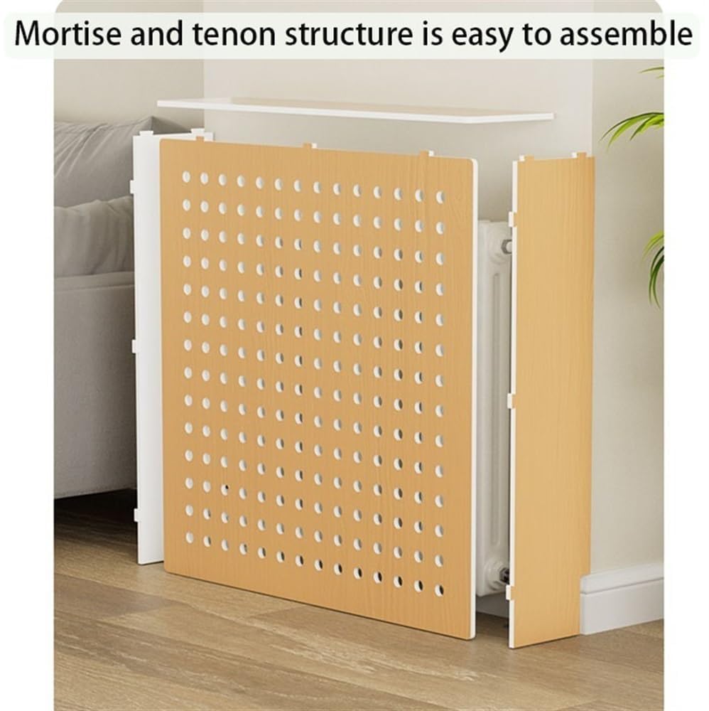 Generico Copritermosifone in Legno - Elegante mobiletto Decorativo per termosifone per Soggiorno e Bagno, Funzionale mensola per termosifone, 19,7" x5,9 x27,6, Elegante Soluzione per l'arredamento de