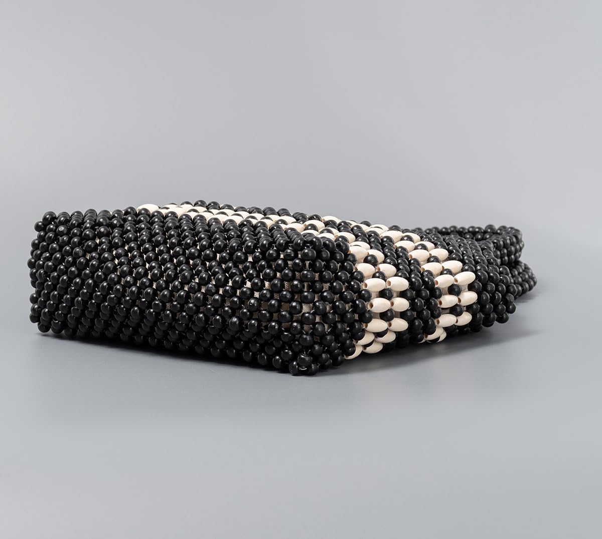 Womens Wooden Beaded Bag Woven Purse Small tote bag Handmade Handbag Clutch - Image 6