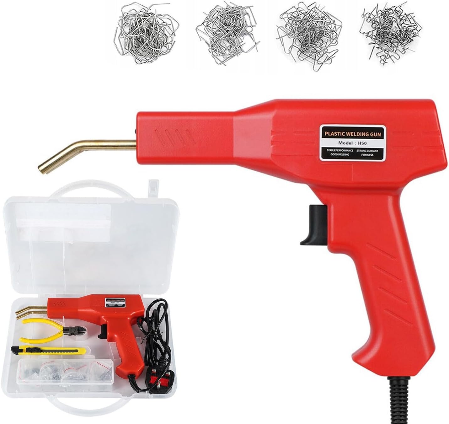 Buy 150W Plastic Welder,2 In 1 Plastic Welding Kit Plastic Repair Welder Soldering Hot Stapler Gun Kit With 7 Types Of Welding Plastic Welding Rods And 6 - View #4