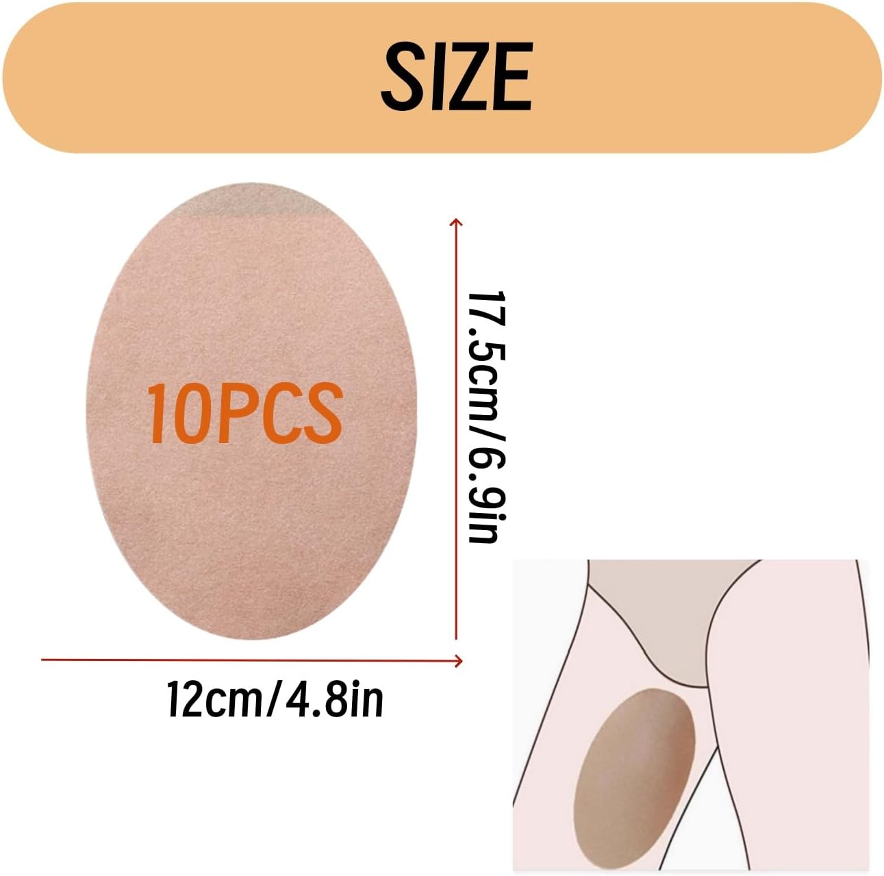 Body Tape for Thigh - Patented Made Thigh Lift Tape,Invisible Loose Skin Leg Tightening Lifting Tapes,Adhesive Clear Push Up Strips,Sweatproof Firming Support Leg Wrap for Women，10 PCS