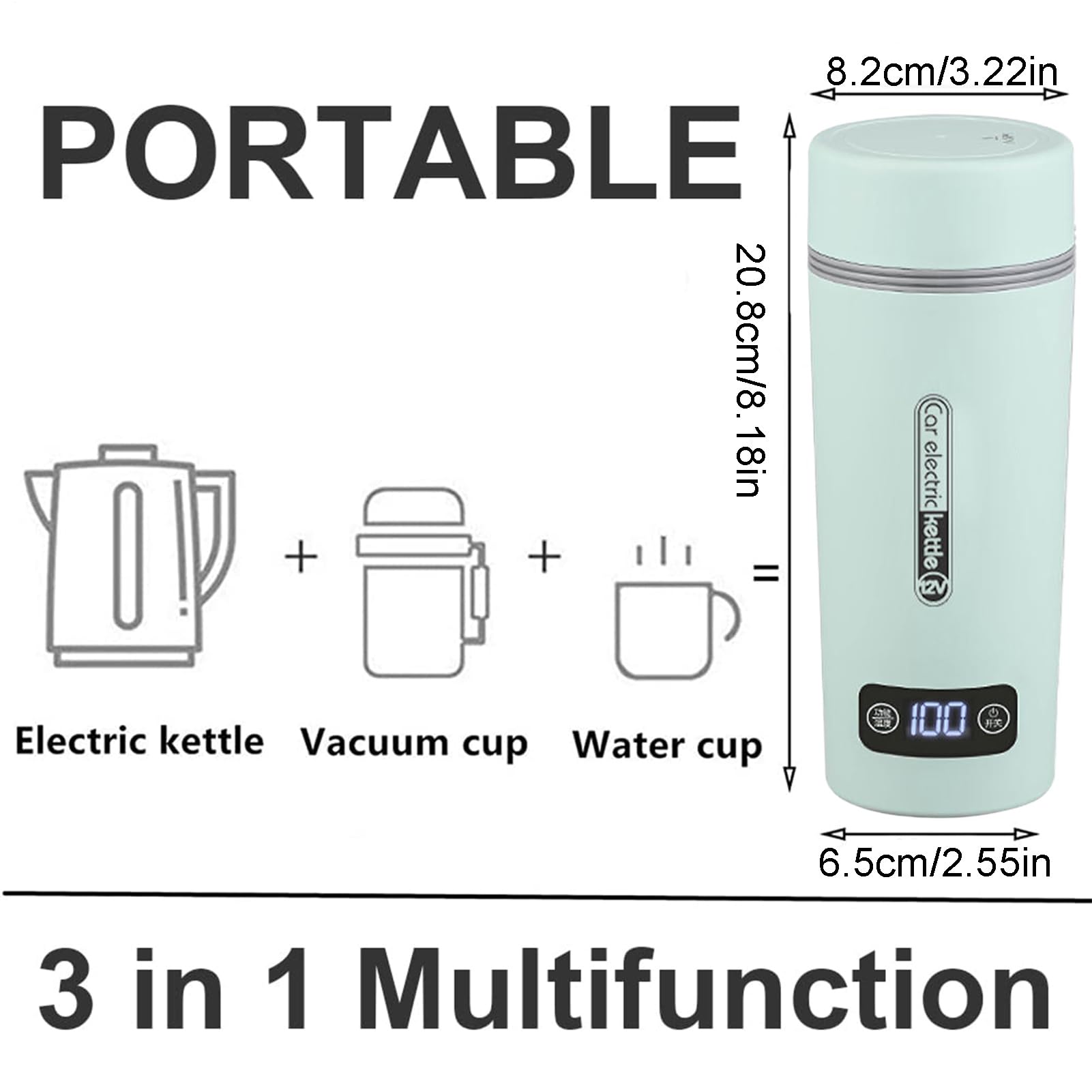 Bouilloire Électrique pour Voiture Bouteille chauffante 12V à ébullition