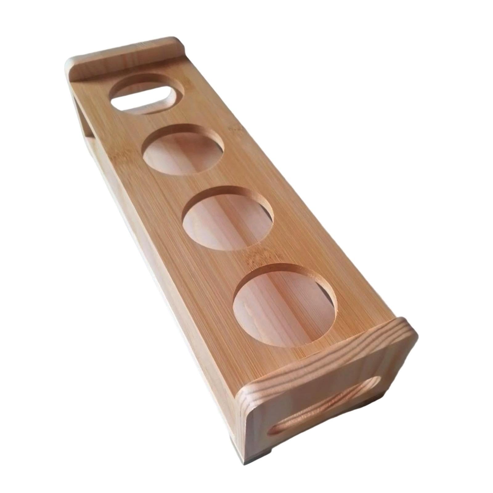 Bothyi Cup Glass Storage Holder Display Hold 4 Organizer Bamboo Mugs Holder Glasses Cup Rack for Coffee Countertop Cabinet Bar, Painted Surface