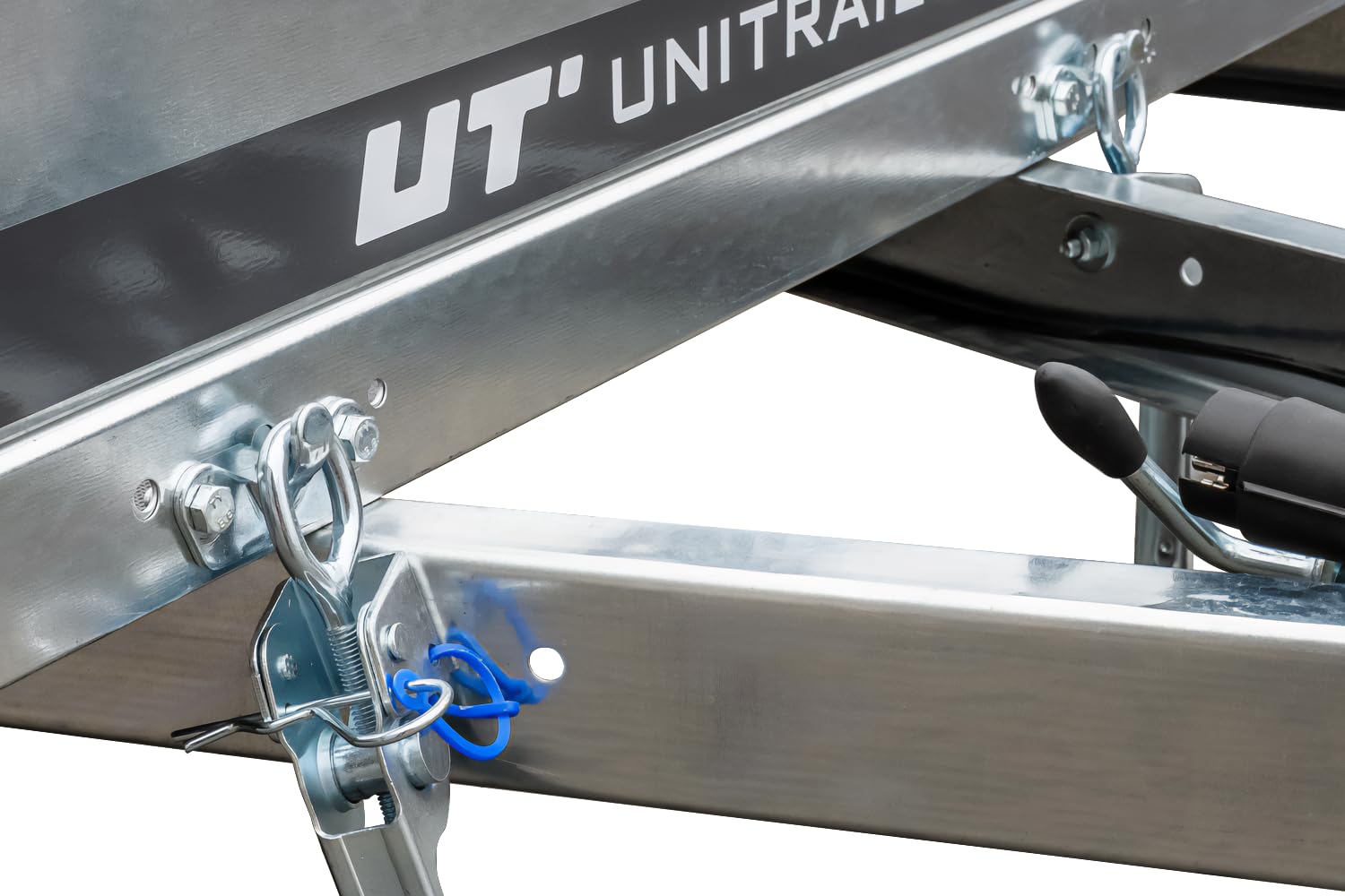 UNITRAILER Pkw Anhänger Kipper 230x125 Garden Trailer 230 Kipp, 750 kg Auto Anhänger mit Stützrad und zusätzlichen Bordwänden, idealer Autoanhänger 750kg