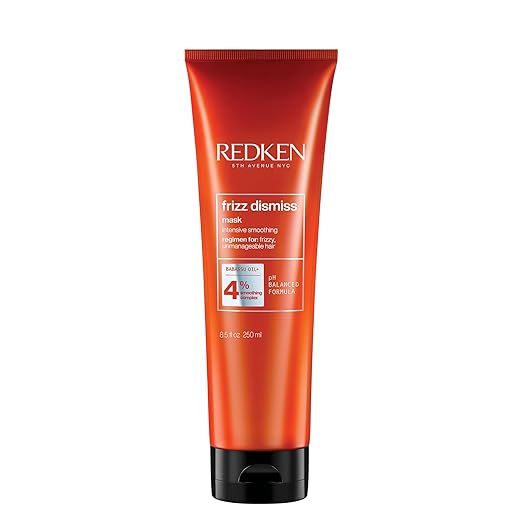 Redken Máscara Frizz Dismiss, para cabelos com Frizz, Anti-frizz, protege os fios contra a umidade, livre de sulfato com Óleo de Babassu + Concentrated Smoothing Complex, Exclusivo Amazon, 300ml