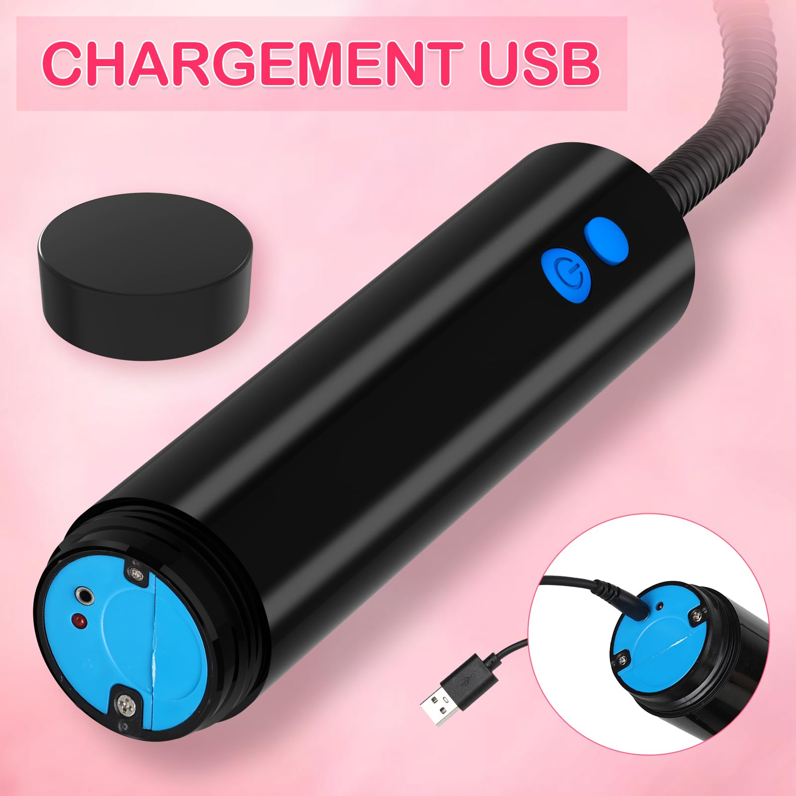 Pompe à Vide Clitoris, Suceurs de Clitoris Ventouse Électrique, Stimulateur de Clitoris avec 2 Ventouses Fortes, Jouets Sex Toy avec 3 modes puissants, Pour plus de plaisir féminin compris 5 tasses