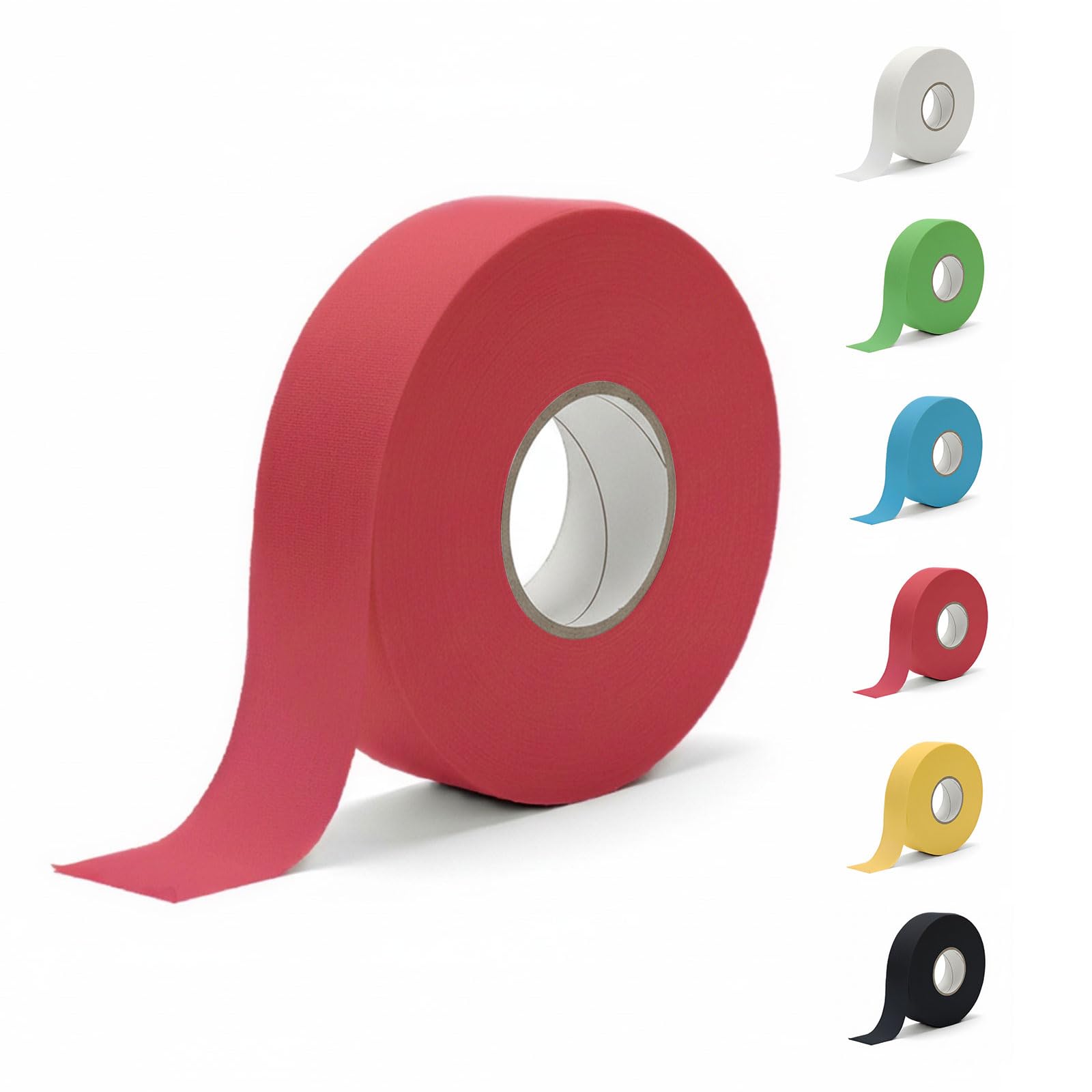 Oriental riverkit Hockey Stick Tape, 2.5cm x 25m Anti Slip Cloth Ice Hockey Tape, Waterproof Self-Adehesive Wear-Resistant Grip Tape for Badminton Grip, Ping Pong Racket, Skipping Rope (Red)