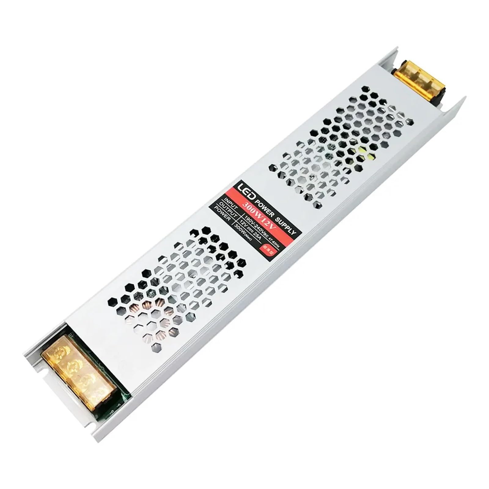 Listwa zasilająca LED 12 V 300 W, wbudowana aluminiowa obudowa przełącznika karty kontrolera napędu