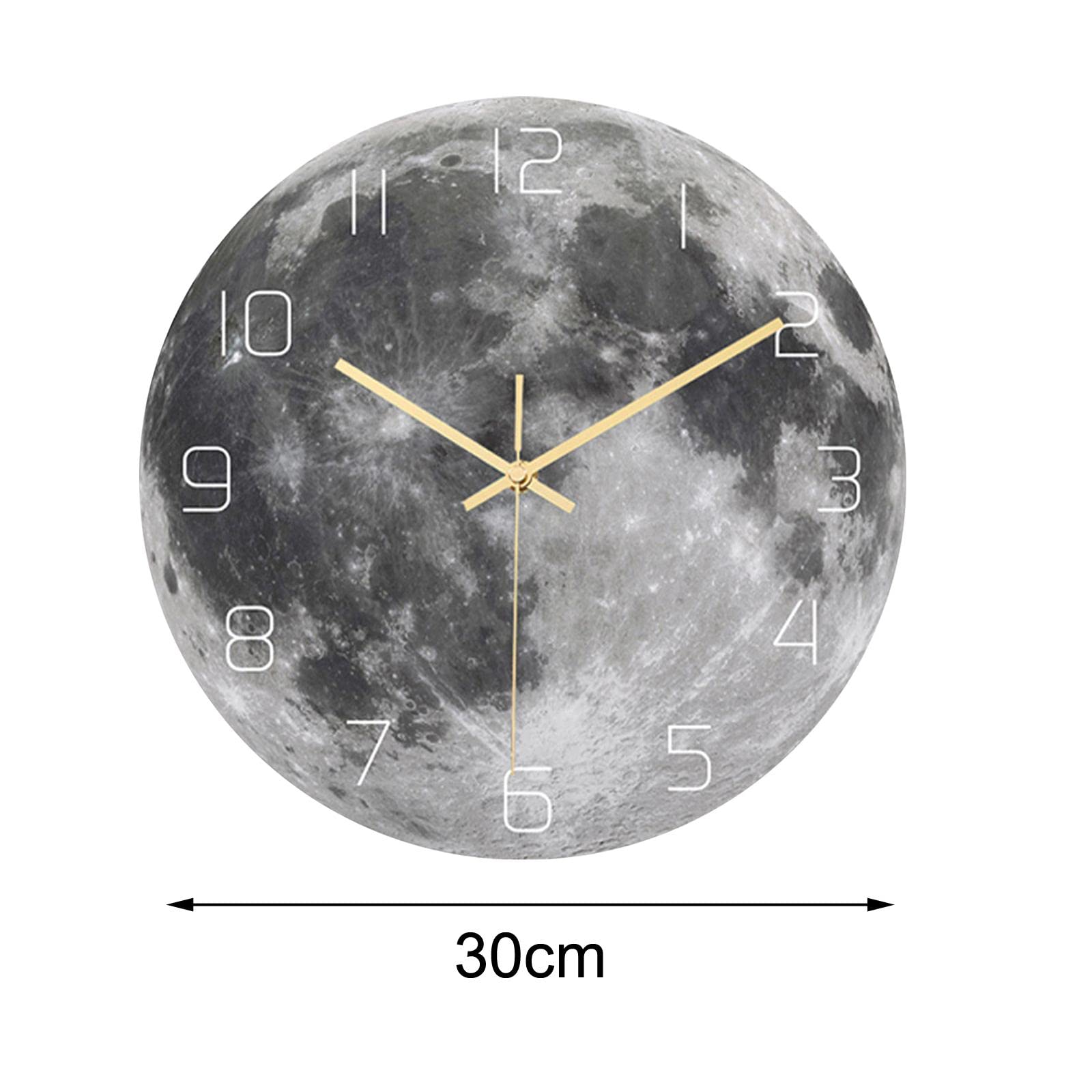 Reloj de Pared Luminoso Acrílico con Movimiento Silencioso Números y Estilo Contemporáneo Apto para Cocina y Restaurante 30cm