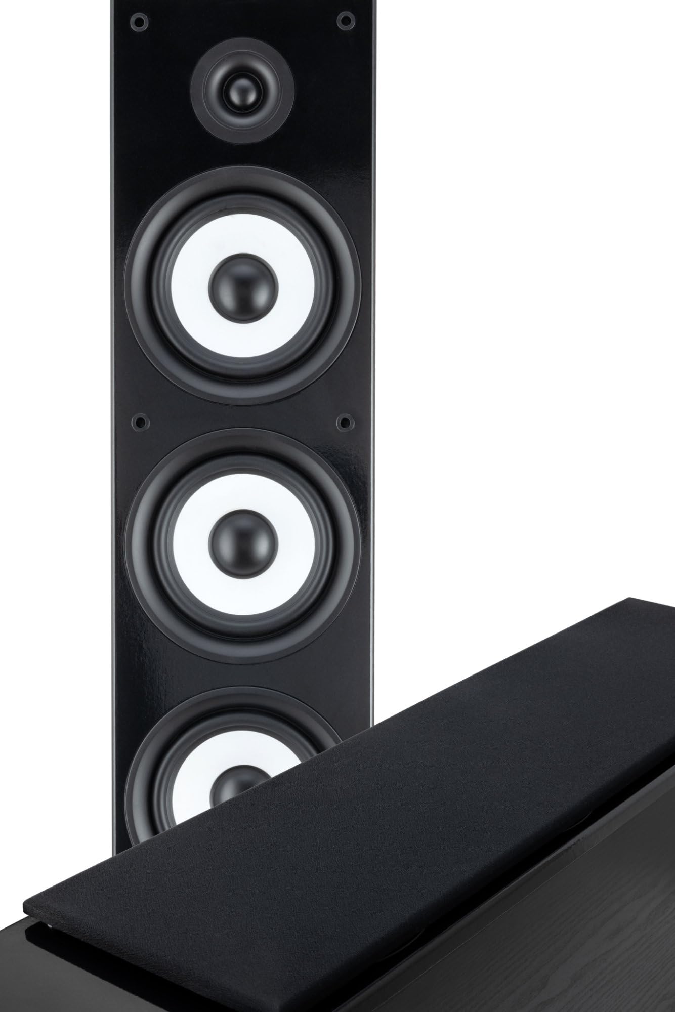 Bennett & Ross Ultrasphere Diffusori A Torre HiFi 3-Vie Coppia - 200W RMS - 2 x 6,5" Woofer - 6,5" Midrange - 1" Tweeter A Cupola In Seta - Costruzione Bass-Reflex - Finitura Effetto Legno - Nero
