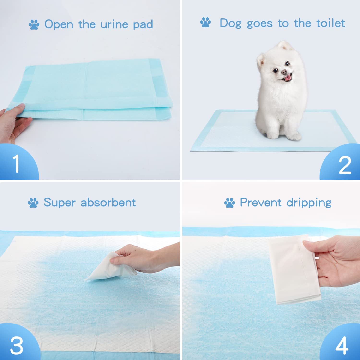 Nobleza -120 x Ultra saugfähige Hunde Trainingsunterlagen Welpenunterlage Welpen Toilettenmatte, 60 * 90cm