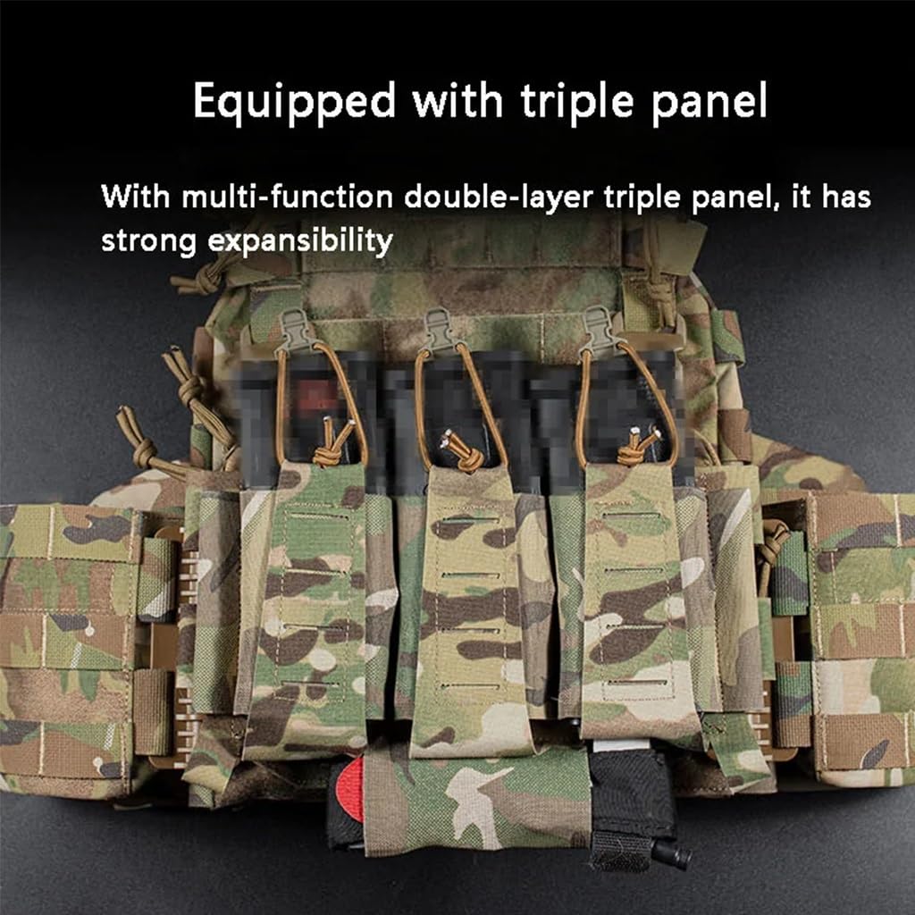 Peminkoo Gilet Tactique Porte-Plaque Sac à Dos Panneau