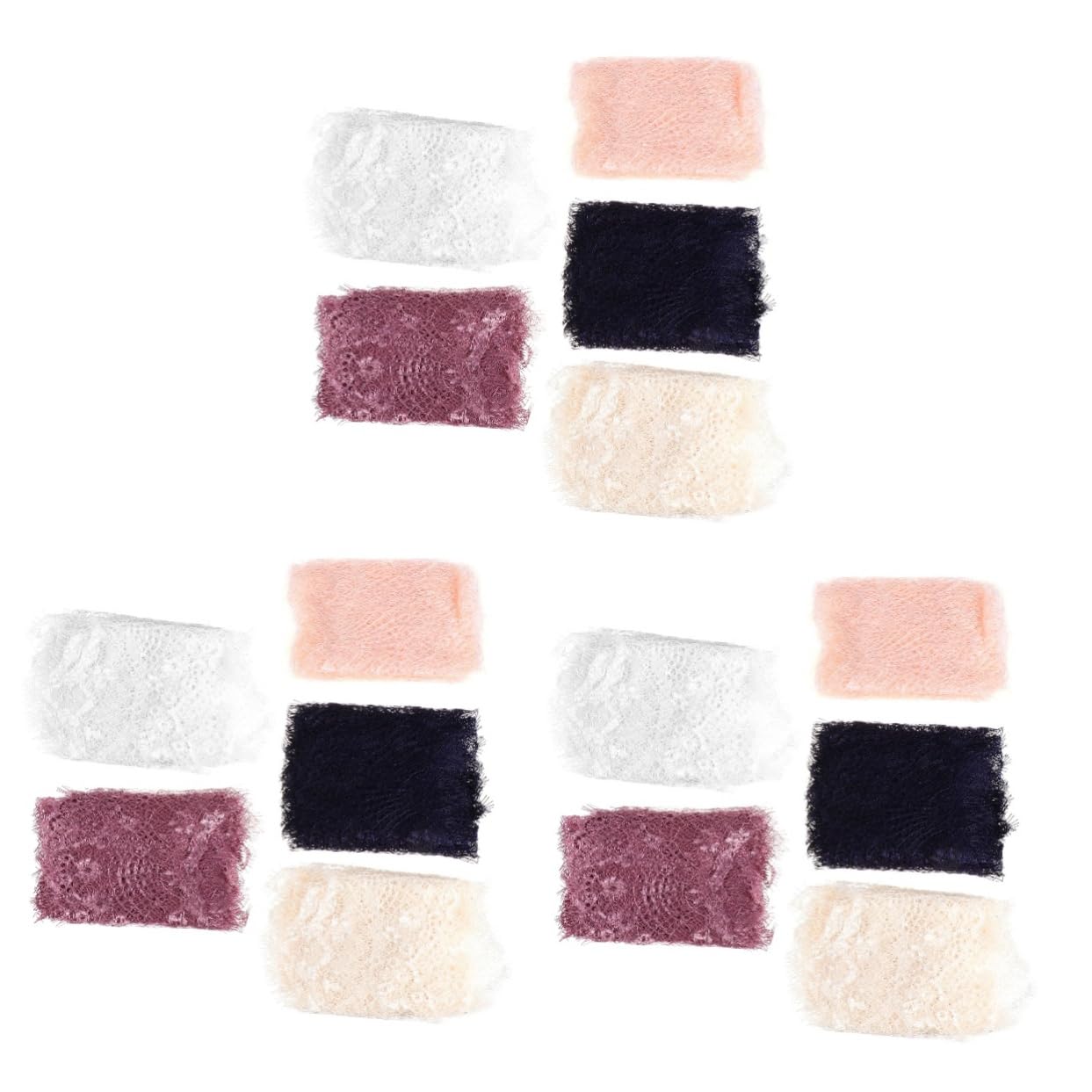 Tofficu 15piezas Encaje Decorativo Para Ropa Adornos De Costura Para Proyectos De Manualidades y Bodas Puntilla De Mezcla De