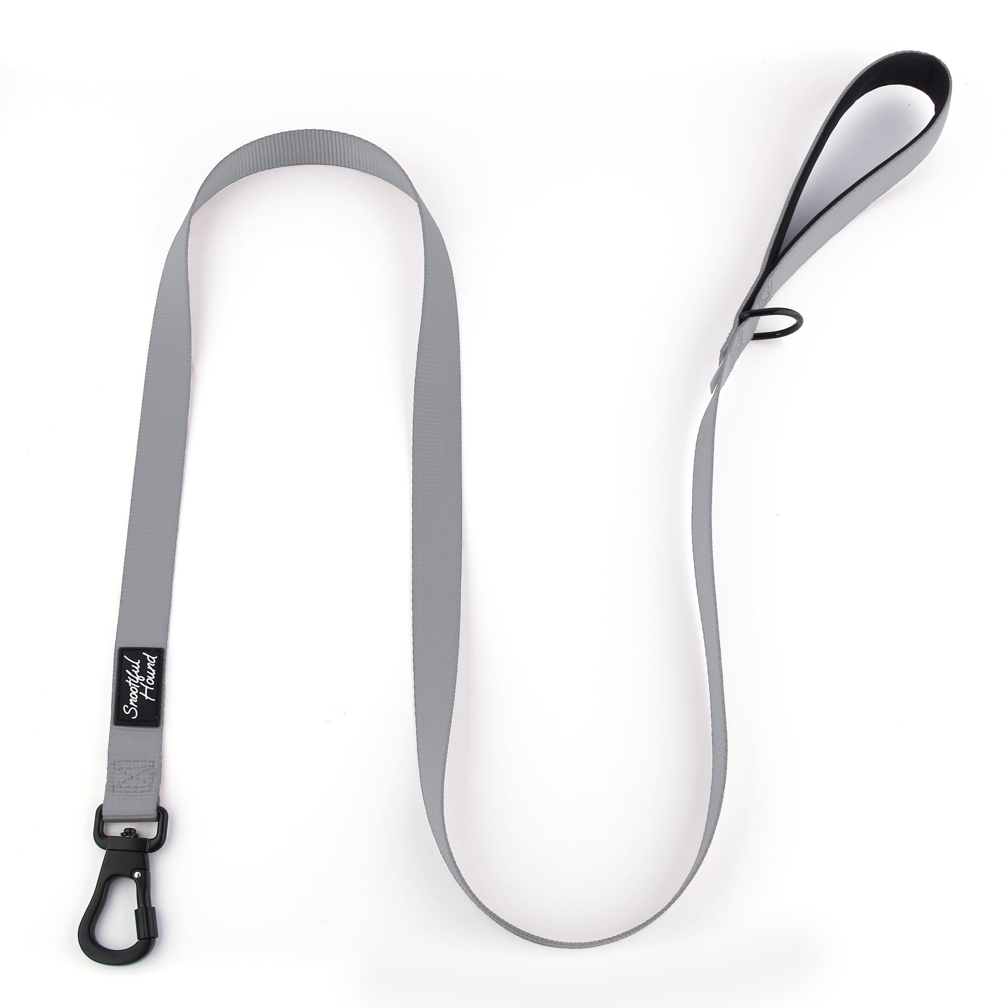 Snootiful Hound Secure Locking Dog Lead with Padded Handle - Carabiner Dog Leash - Anti Theft (Grey, 120cm) - Image 3