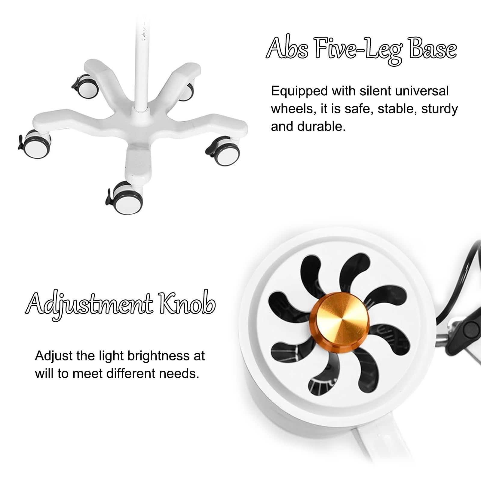 Lampe D'examen Médical à LED 12 W, Lampe D'examen Médical Sans Ombre, Lampe D'examen Gynécologique, Lampe D'examen col de Cygne, avec Bras de Lampe à Ressort