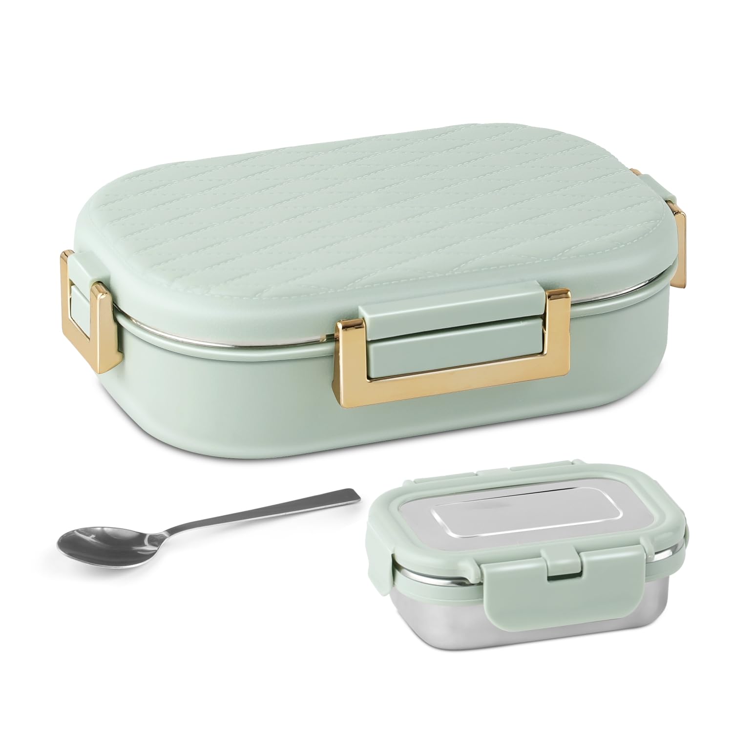 JAYPEE Lux PU Insulated Stainless Steel Lunch Box for School Kids|Airtight Leakproof Lunch Box for Kids Boys & Girls |Unique Design 100% Food Grade |Lunch Box for Office use,580 ml, Green-image-29