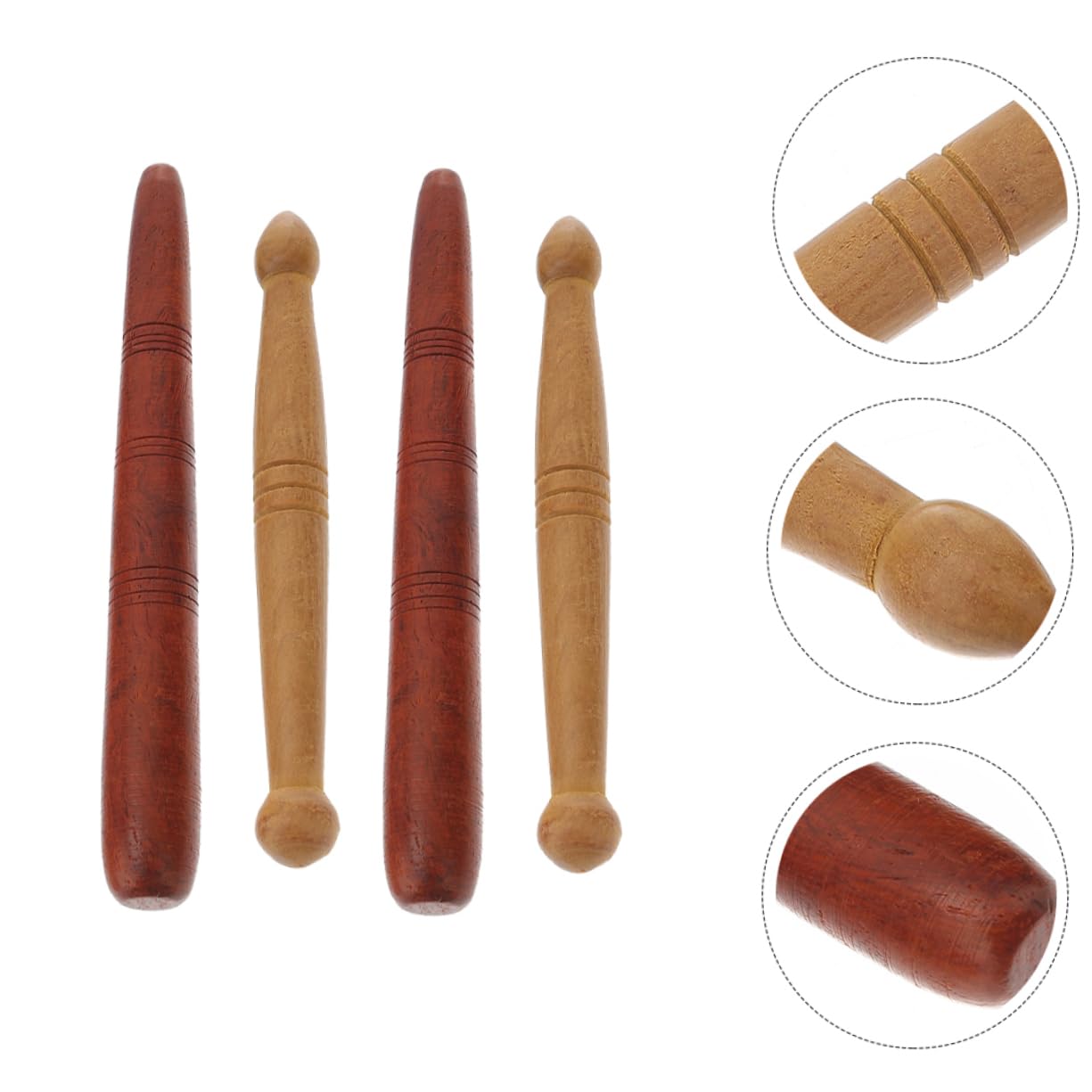 Ipetboom 20piezas Bastones De Madera Para Masaje De Reflexología Herramienta De Acupresión Para Pies Masaje Muscular Portátil y Ligera Para Relajación y Bienestar
