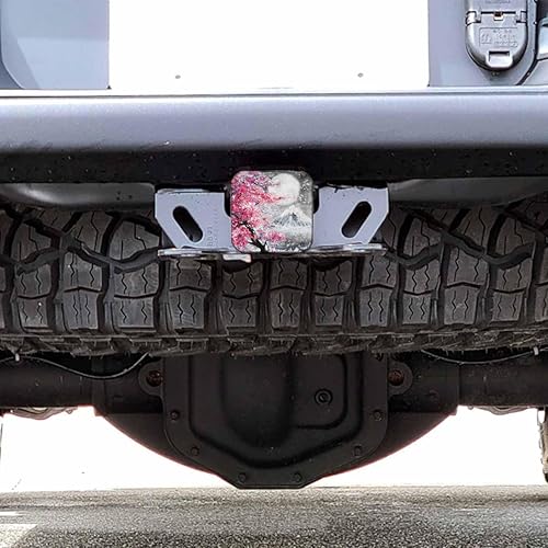 Miniatura 6 de Beabes Cubierta de enganche para enchufe de flor de cerezo, receptores de 2 pulgadas de diámetro, flores de cerezo rosa, montaña, ligera, cubierta